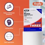 Rugby Clear Nicotine Patches - Transdermal System Patch - Smoking or Vaping Quitting Aid - Step 3-7mg - 14 Count (1 Pack) - Image 4