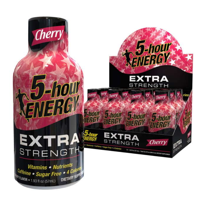 5-hour ENERGY Shot, Extra Strength Cherry, 1.93 Ounce, 12 Count - Image 1