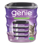 Litter Genie Refill Bags (4-Pack) | Multi-Layers of Odor-Barrier Technology | 1 Square Refill Cartridge Lasts Up to 2 Months Per Cat (Copy)