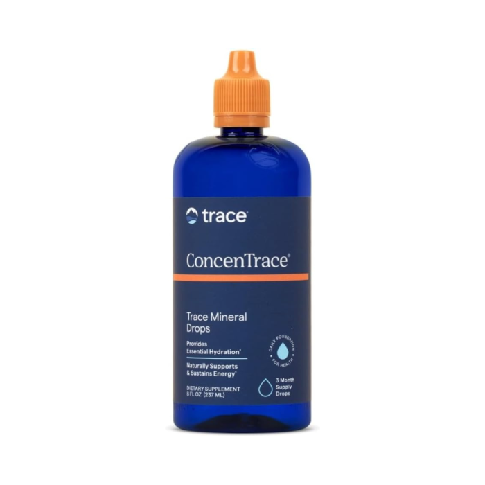 Trace Minerals ConcenTrace Trace Mineral Drops | All-Natural Liquid Minerals | Replenishes Electrolytes & Supports Hydration, Energy, Mood, Muscles, Digestion, & Restful Sleep | 8 fl oz (96 Servings) - Image 1